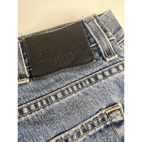 Genuine Harley Davidson Men Blue Denim Jeans Traditional Fit Faded 38x31 - Picture 5 of 12